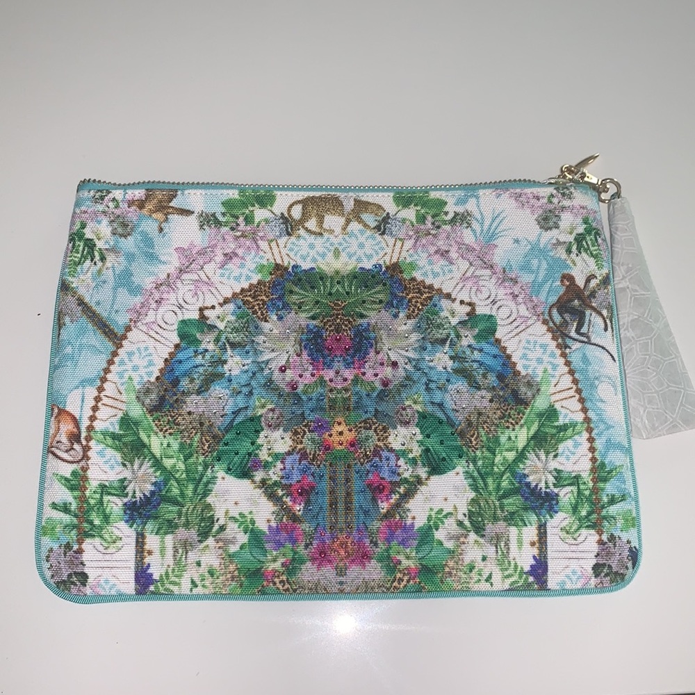 CAMILLA *Moon Garden* small canvas clutch bag pouch pochette sac - Picture 4 of 6